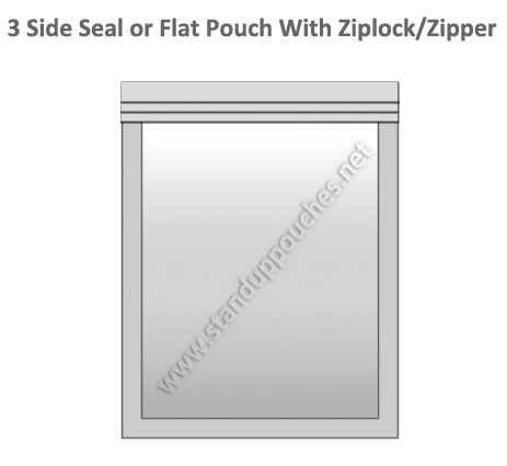 3 Side Seal Flat Pouch
