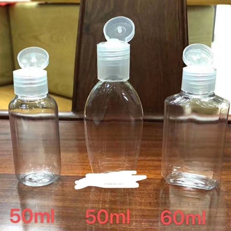 50 ml and 60 ml hand sanitizer bottles