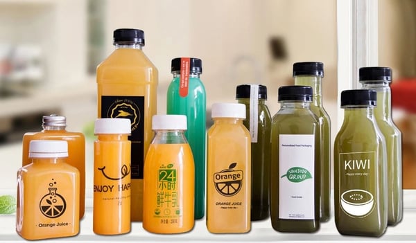 Biodegradable bottles with PLA