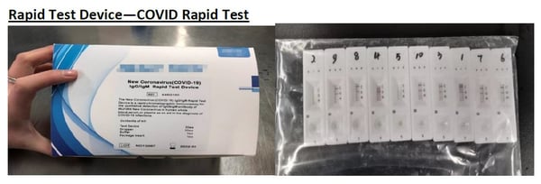 Covid rapid test kits and global sourcing