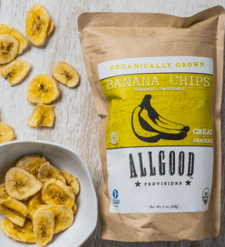 Banana Chips in Kraft Stand Up Pouch