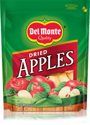Packaging dried apple in stand up pouch