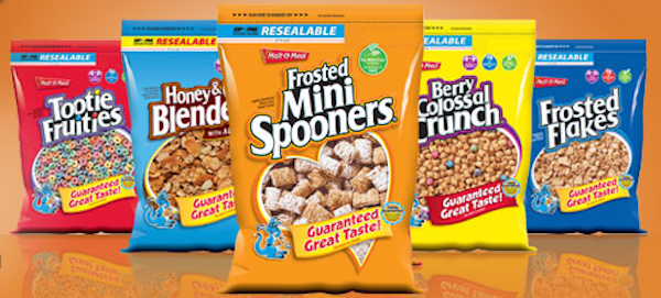 Post Malt-O-Meal Cereal Packaging in Custom Printed Bags