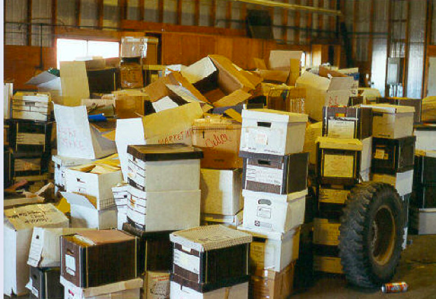 Crowded Room with Boxes
