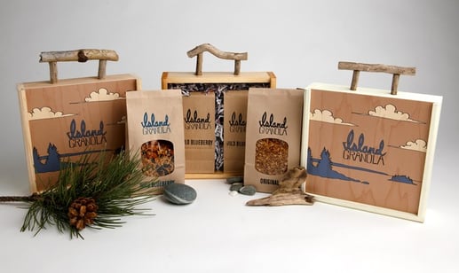 Island Granola in Kraft Stand Up Pouches with Window