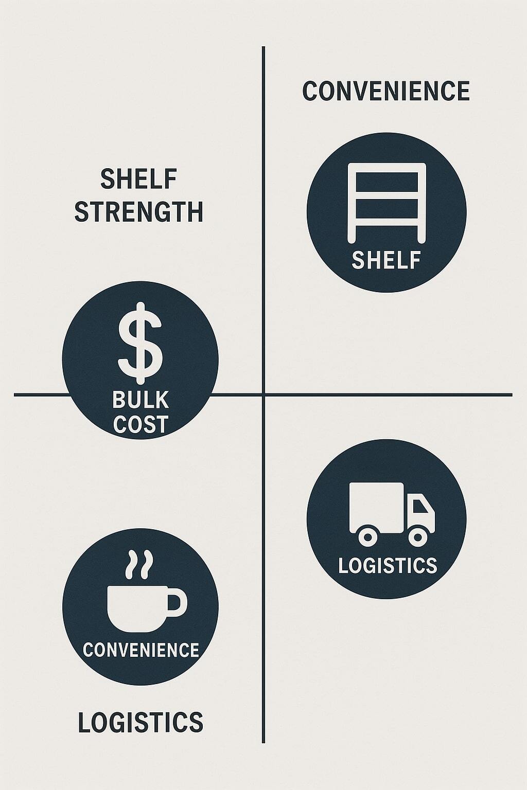 Grid summarizing strengths of each packaging format.